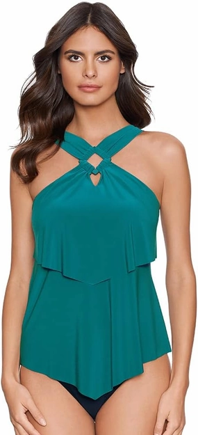 MagicSuit Women's Swimwear Square Cut Carolina Wireless Adjustable Tankini Top