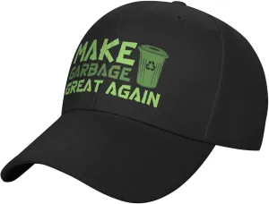 Make Garbage Great Again Fashionable Casquette Hat Breathable Adjustable Strap for Comfort Style Black