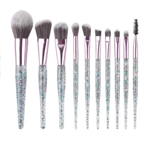 Make Up Brushes Set Makeup Brush Set 10 Pieces For Foundation Eyeshadow Eyebrows Blush Concealer Makeup Tools Set(Green)