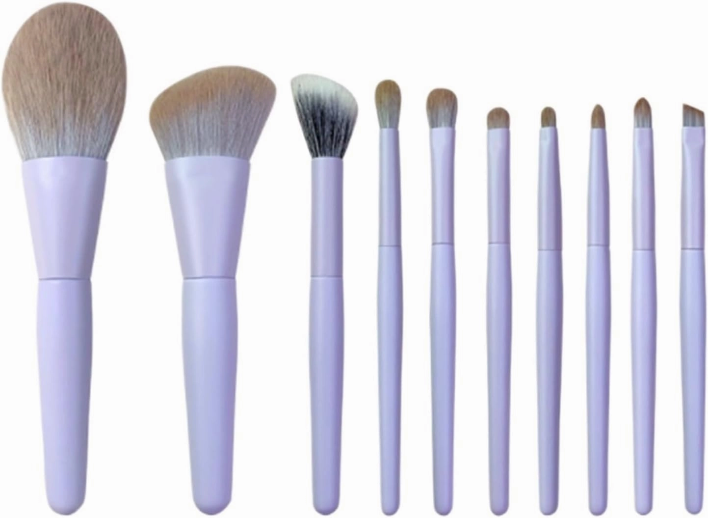 Make Up Brushes Set Makeup Brush Set Travel Size 10 Piece Face and Eye Brush Set Soft Bristles Makeup Tools Set(Purple)