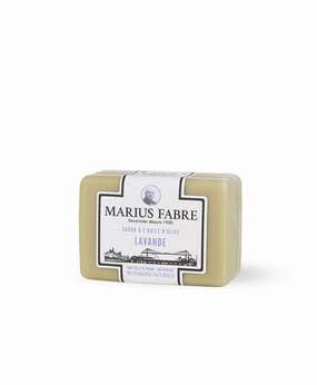 Marius Fabre Natural Soap Bars, Vegetable Base, Set of 3, 100g Each, Made in France (3 UNITS, LAVENDER)