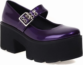 Mary Jane Shoes for Women Girls, Black Platform Mary Janes Chunky Heel Kawaii Lolita School Shoes