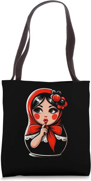 Matryoshka in Russian Matryoshka Doll Khokhloma and Russians Tote Bag