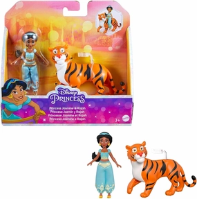 Mattel Disney Princess Jasmine Small Doll and Rajah Tiger Figure with Seat, from Mattel Disney Movie Aladdin