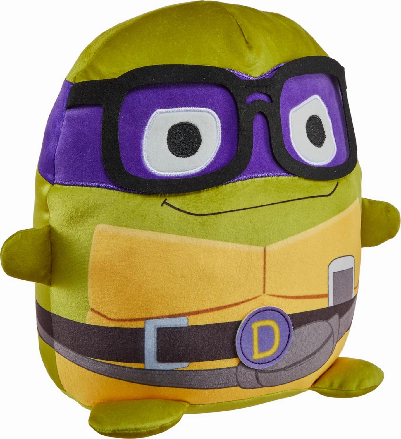 Mattel Teenage Mutant Ninja Turtles: Mutant Mayhem Cuutopia Plush Toy, 10-Inch Donatello Kawaii-Style Soft Figure, Orange Masked Mikey Collectible