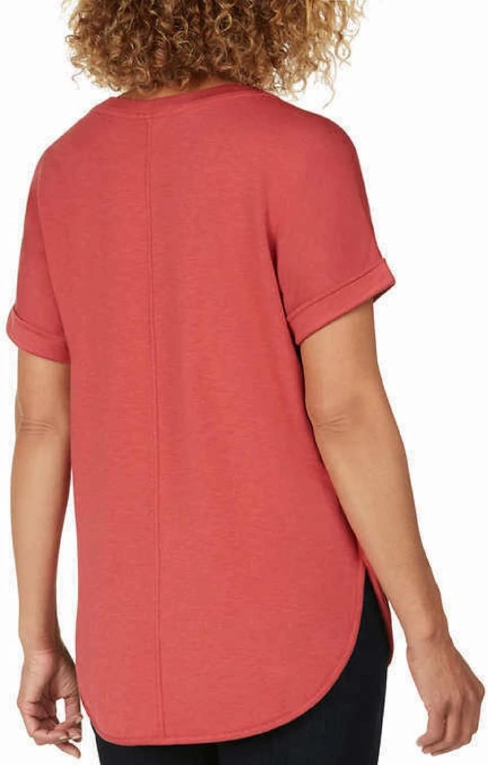 Matty M Ladies' French Terry Roll Cuff Top