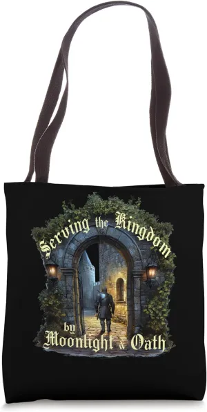 Medieval Knight Serving the Kingdom by Moonlight & Oath Tote Bag