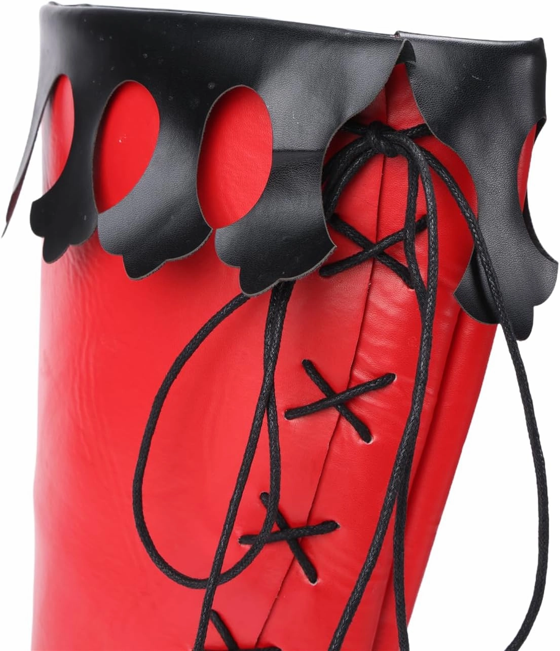Medieval Renaissance Black Viking Mid Calf Gothic Western Knight Boots for Men and Women
