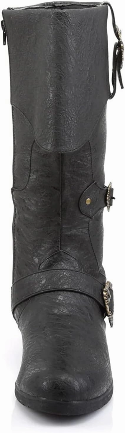 Medieval Retro Boots Men Black Viking Pirate Warrior Boots Renaissance Gothic Halloween Shoes