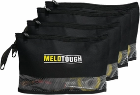 MELOTOUGH Zipper Tool Pouch Small Tool Bag with Zippered,Utility Water Resistant Multipurpose Organizer Zipper Bags for Electrician,Craftsman,HVAC(12Inch,4pack)