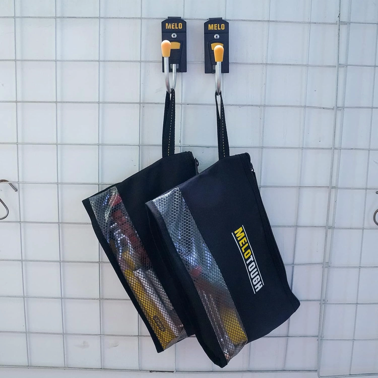 MELOTOUGH Zipper Tool Pouch Small Tool Bag with Zippered,Utility Water Resistant Multipurpose Organizer Zipper Bags for Electrician,Craftsman,HVAC(12Inch,4pack)