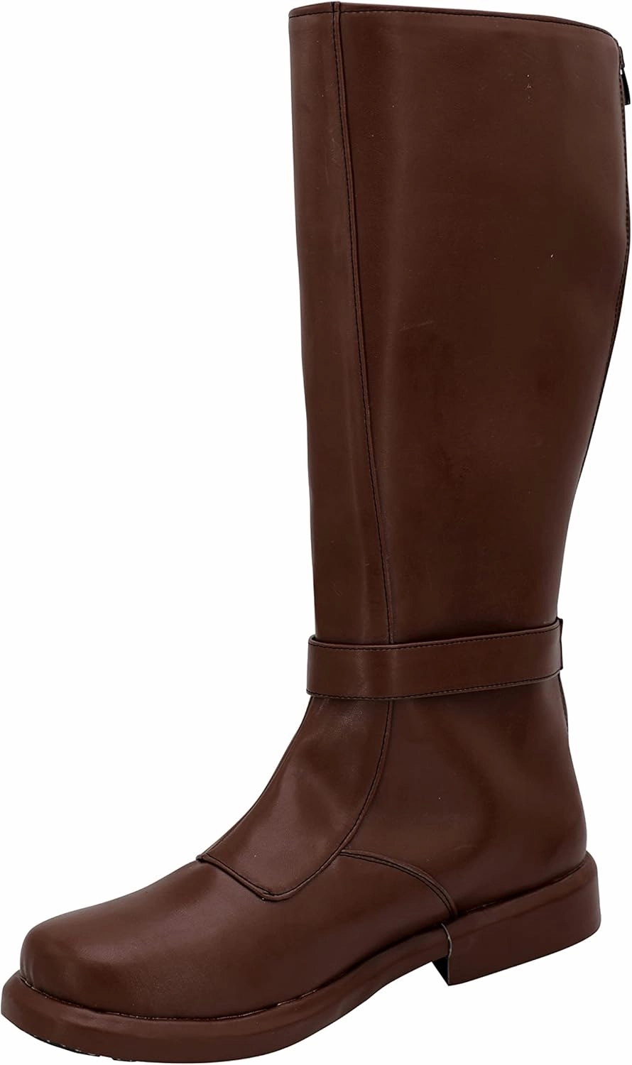 Men Knight Boots Cosplay Shoes Fashion Brown Long Boots for Halloween Carnival Party