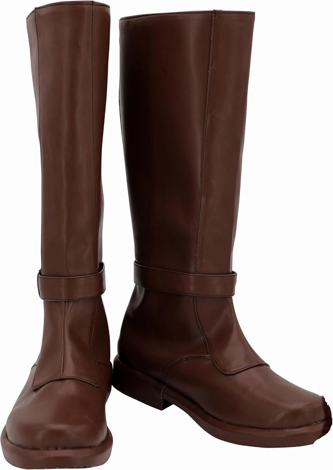 Men Knight Boots Cosplay Shoes Fashion Brown Long Boots for Halloween Carnival Party