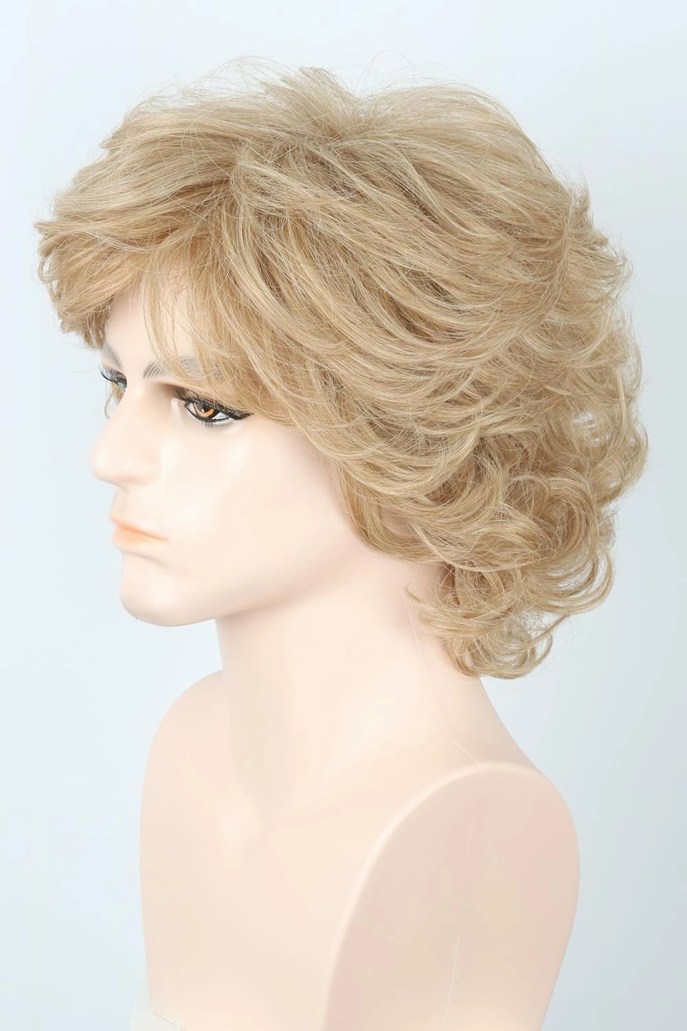 Men's Wigs 70s Wigs for Men Blonde Short Wavy Wig Halloween Costume Wig