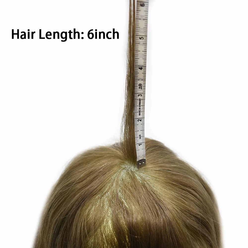 Men Toupee Human Hair French Lace Hair System For Men Hair Pieces Hair Replacement For Men Toupee For Men Hair System Natural Hairline 6x8 100% light to Medium density#1720 17# DARK ASH BLONDE 20%GREY