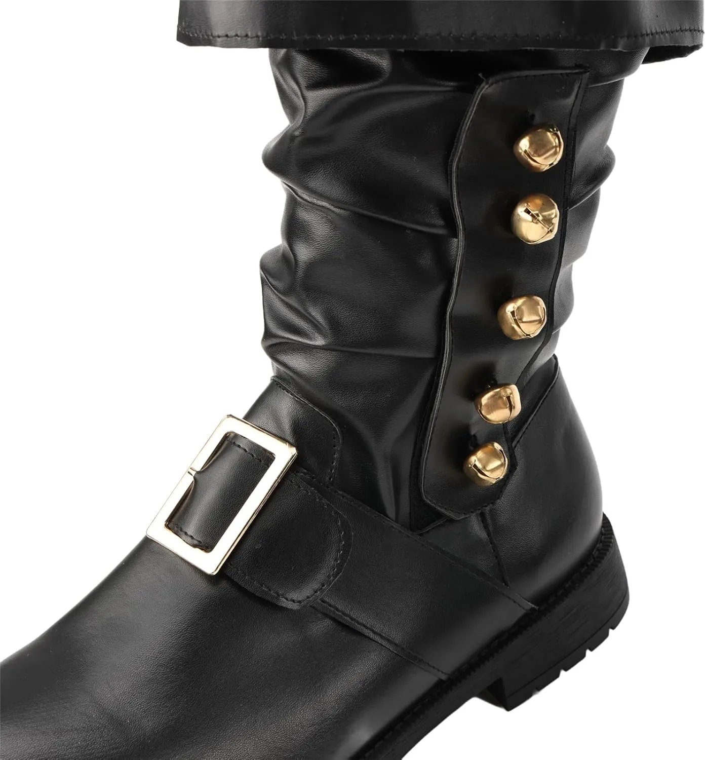 Mens Medieval Pirate Boots Renaissance Steampunk High Tube Boot Cosplay Knight Shoes