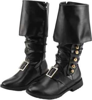 Mens Medieval Pirate Boots Renaissance Steampunk High Tube Boot Cosplay Knight Shoes