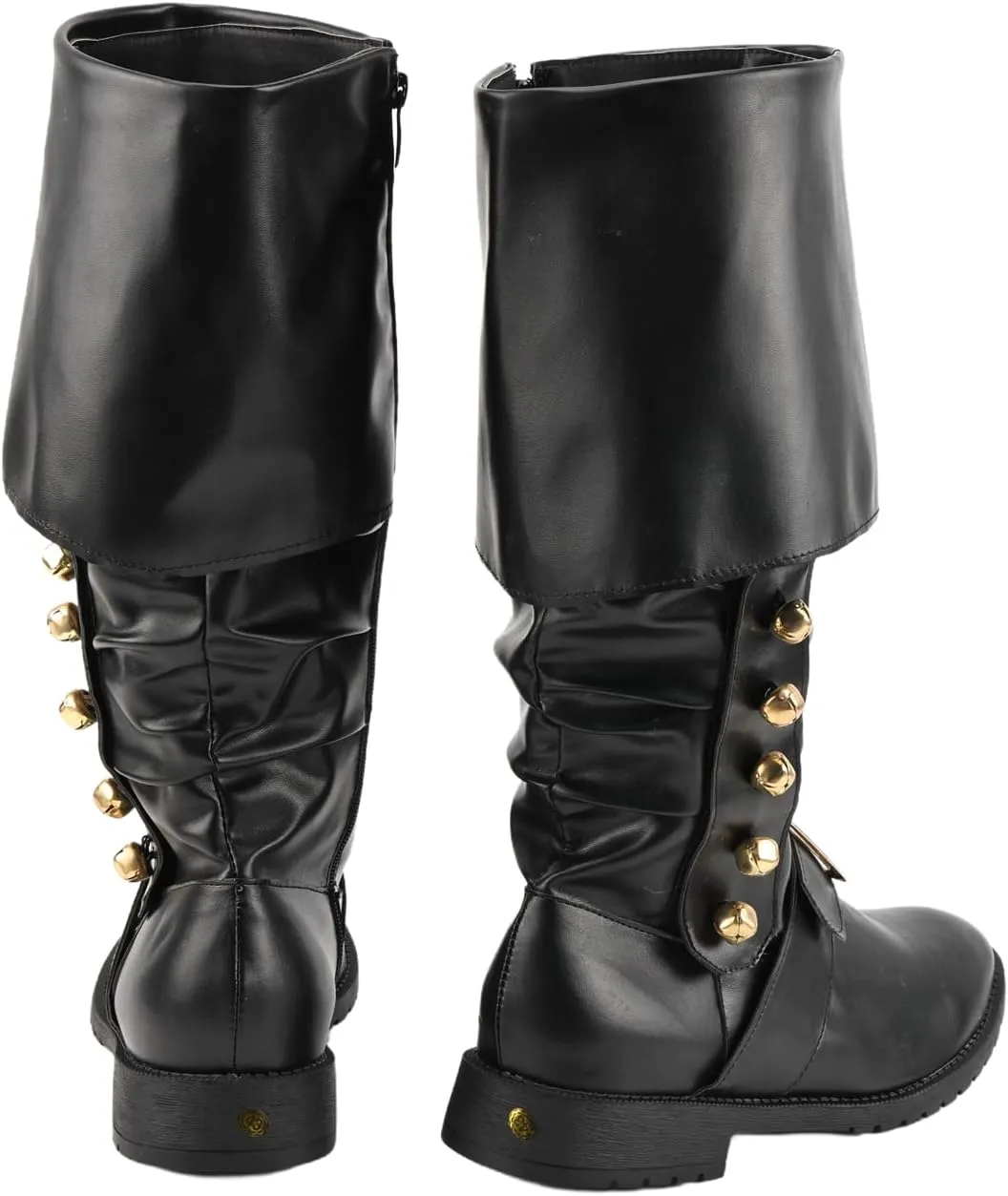 Mens Medieval Pirate Boots Renaissance Steampunk High Tube Boot Cosplay Knight Shoes
