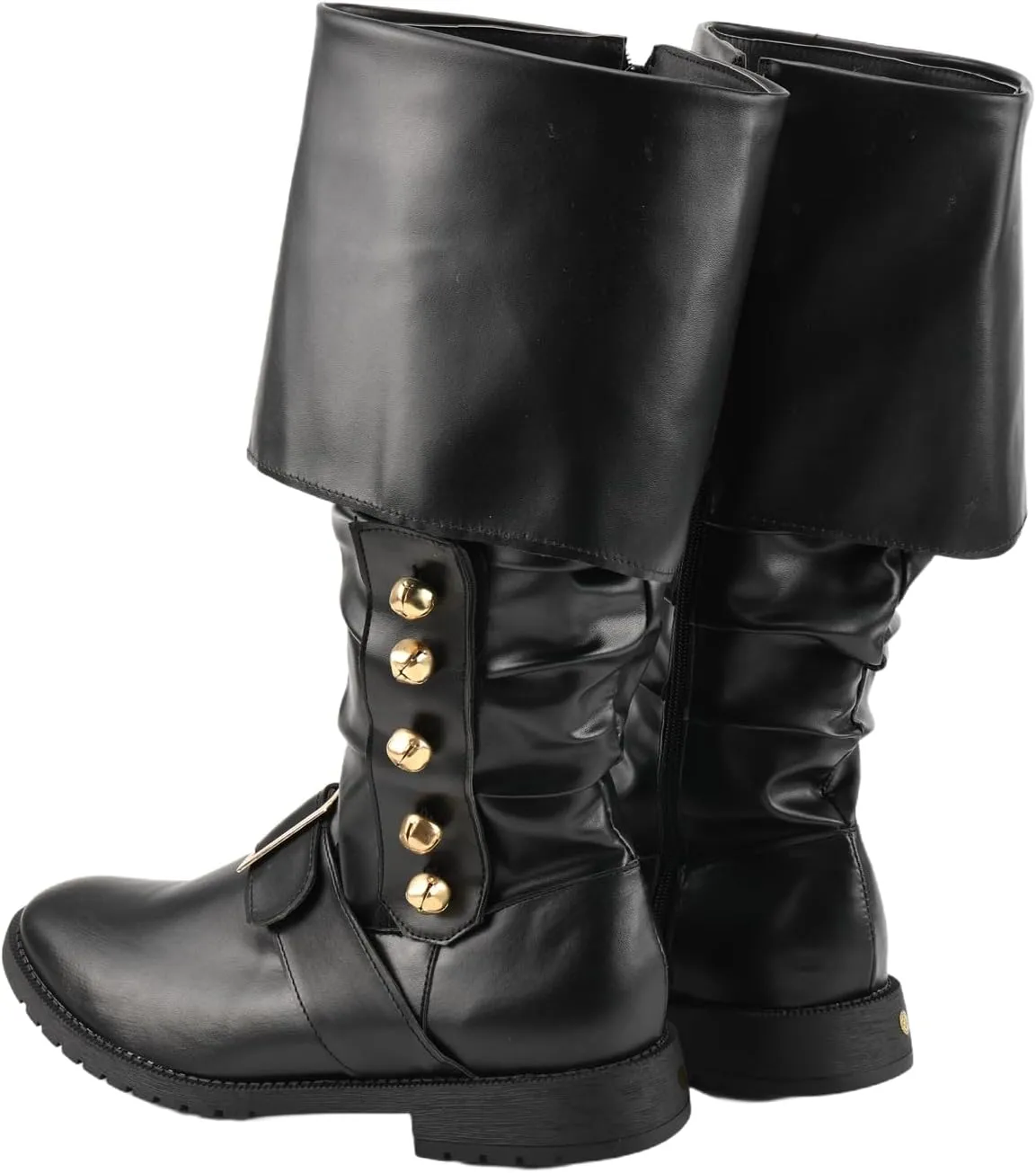 Mens Medieval Pirate Boots Renaissance Steampunk High Tube Boot Cosplay Knight Shoes