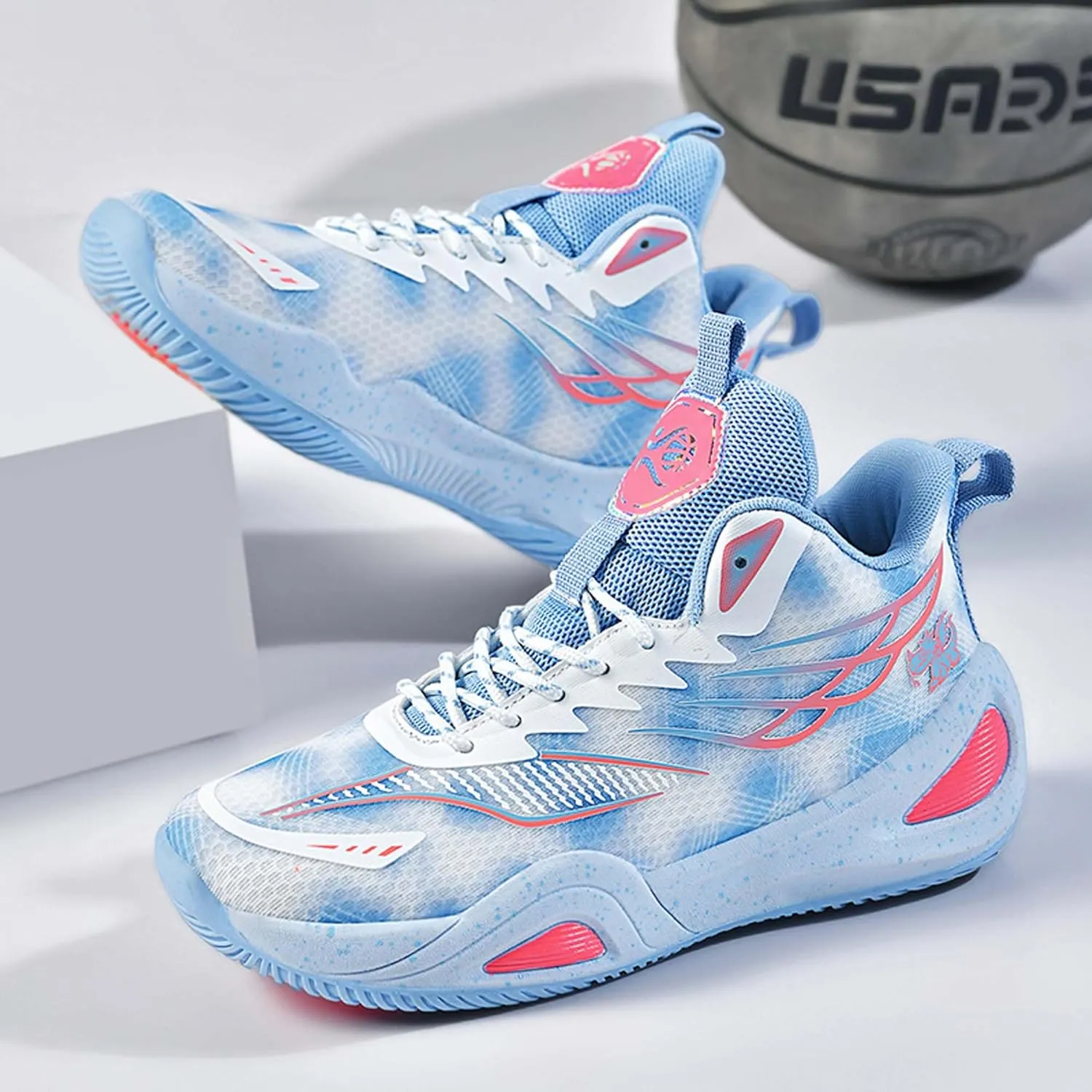 Mens Womens Couples Lace Up Mid Top Casual Sneakers Comfortable and Breathable Running Shoes Rubber Sole Non Slip Basketball Sneakers Walking Shoes Wear Resistant and Durable Fitness Training Shoes
