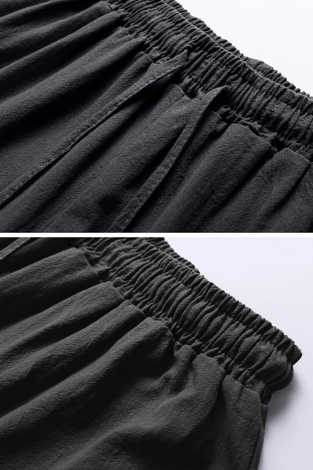 Mens Pirate Pants Medieval Viking Costume, Renaissance Lace-up Ankle Banded Trousers Cotton Linen Cosplay Outfits