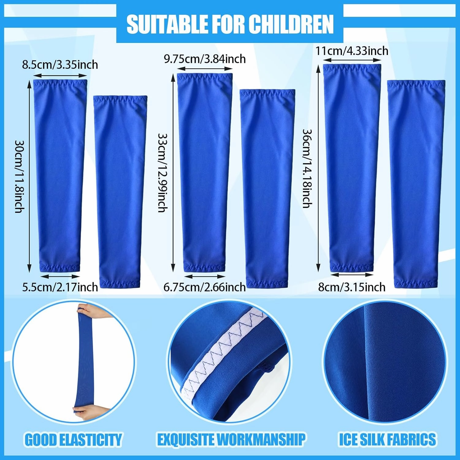 Mepase 14 Pairs Arm Sleeves for Kids UV Sun Protection Cooling Arm Compression Cover Boy Girl Toddler Sport Football