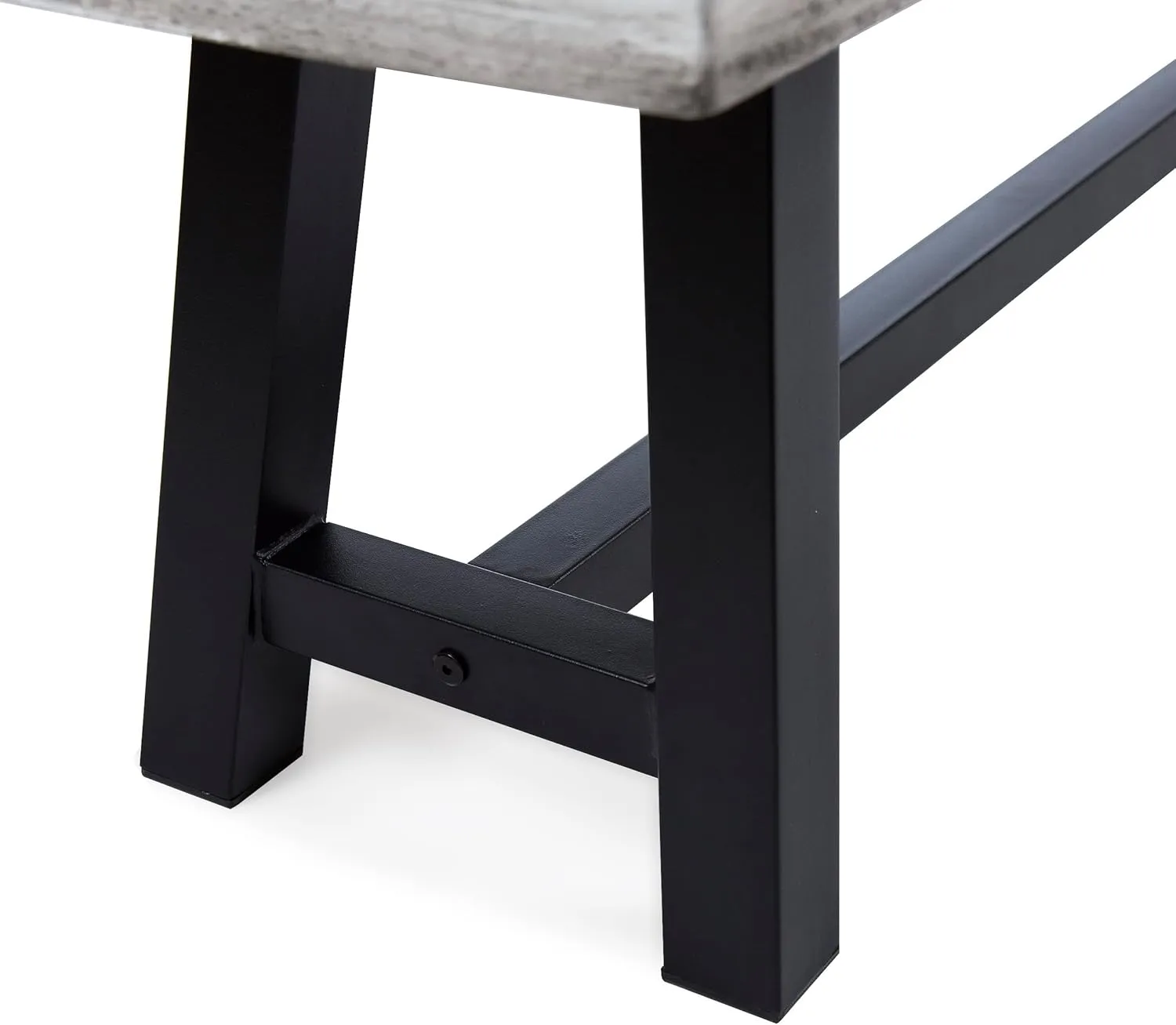 Merax Outdoor Acacia Wood Patio Bench, Garden Benches for Porch Park Yard Backyard Lawn, Grey Black