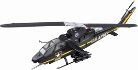 Military Fighter Plastic Die Cast Model, 1/72 Scale US Army AH-1F Cobra Attack Helicopter Model, Adult Toys and Decorations, 7.4 x 7.3Insh