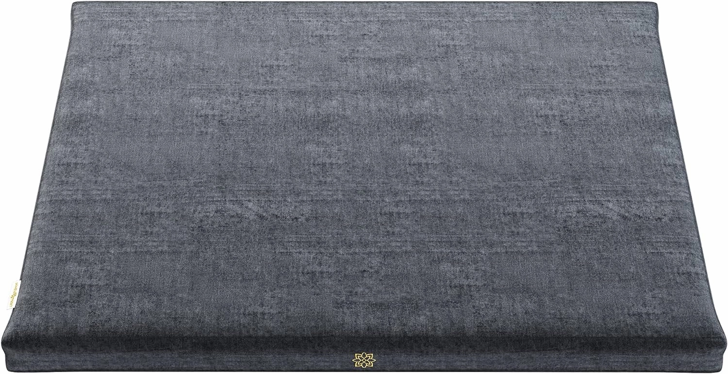 Mindful & Modern Zabuton Meditation Mat - Cotton Filled Yoga and Meditation Pad - Zabuton Meditation Cushion for Kneeling and Sitting Support - Large Rectangular Sitting Floor Pillow for Bench or Zafu
