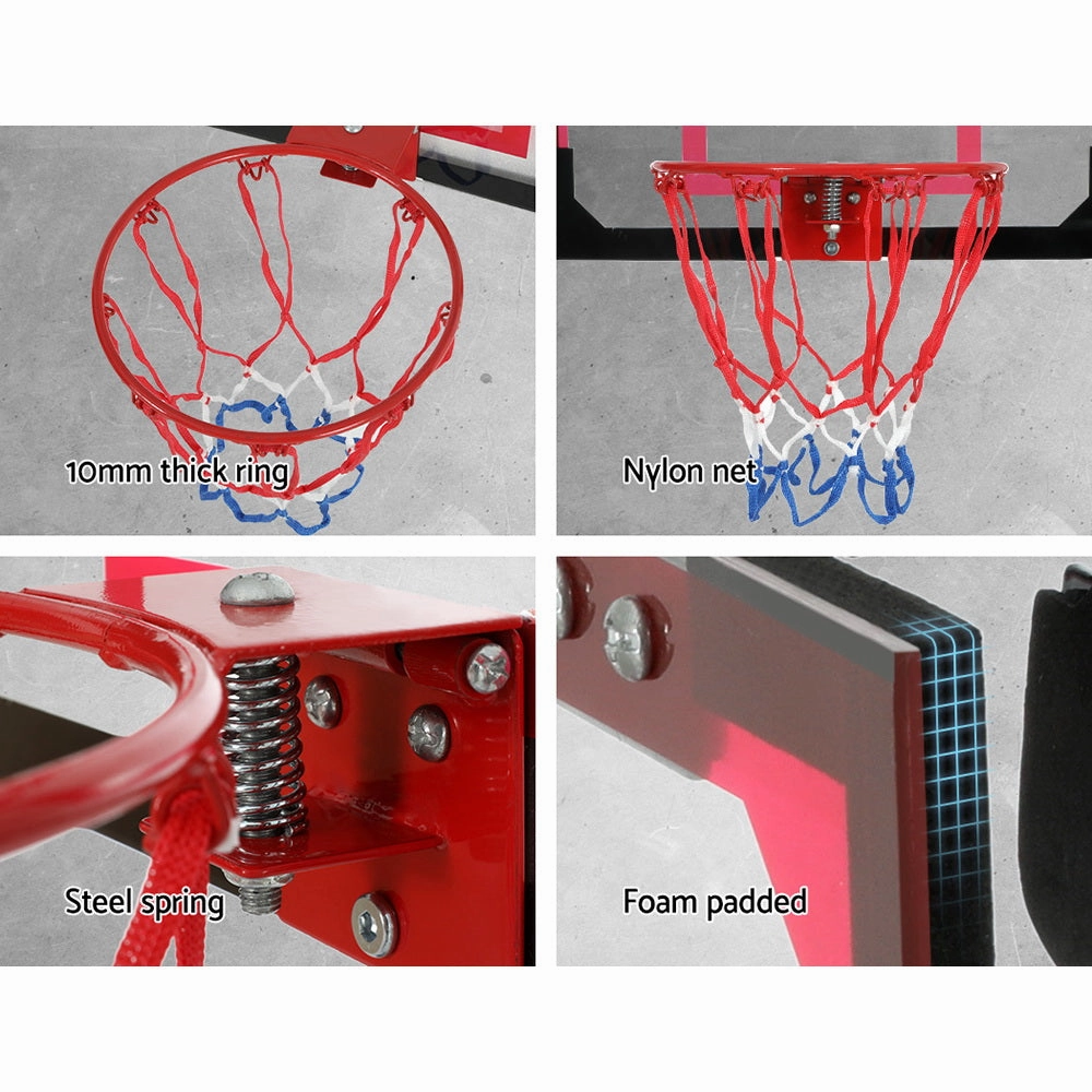 Mini Hoop Madness Wall-Mounted Red/White Sports Excitement