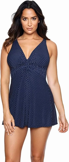 Miraclesuit Women's Swimwear Must Have Marais Tummy Control Soft Cup One Piece Swimdress