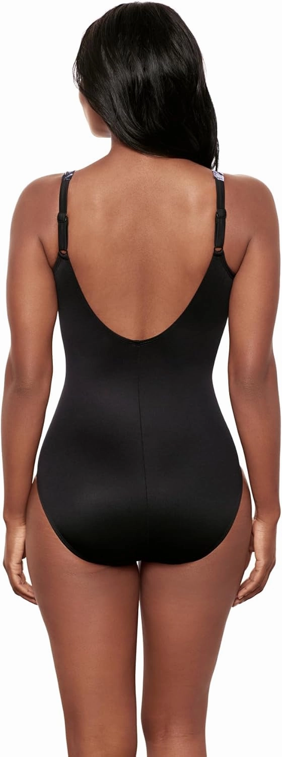 Miraclesuit Women's Swimwear Oceanus Tummy Control V-Neckline Soft Cup One Piece Swimsuit