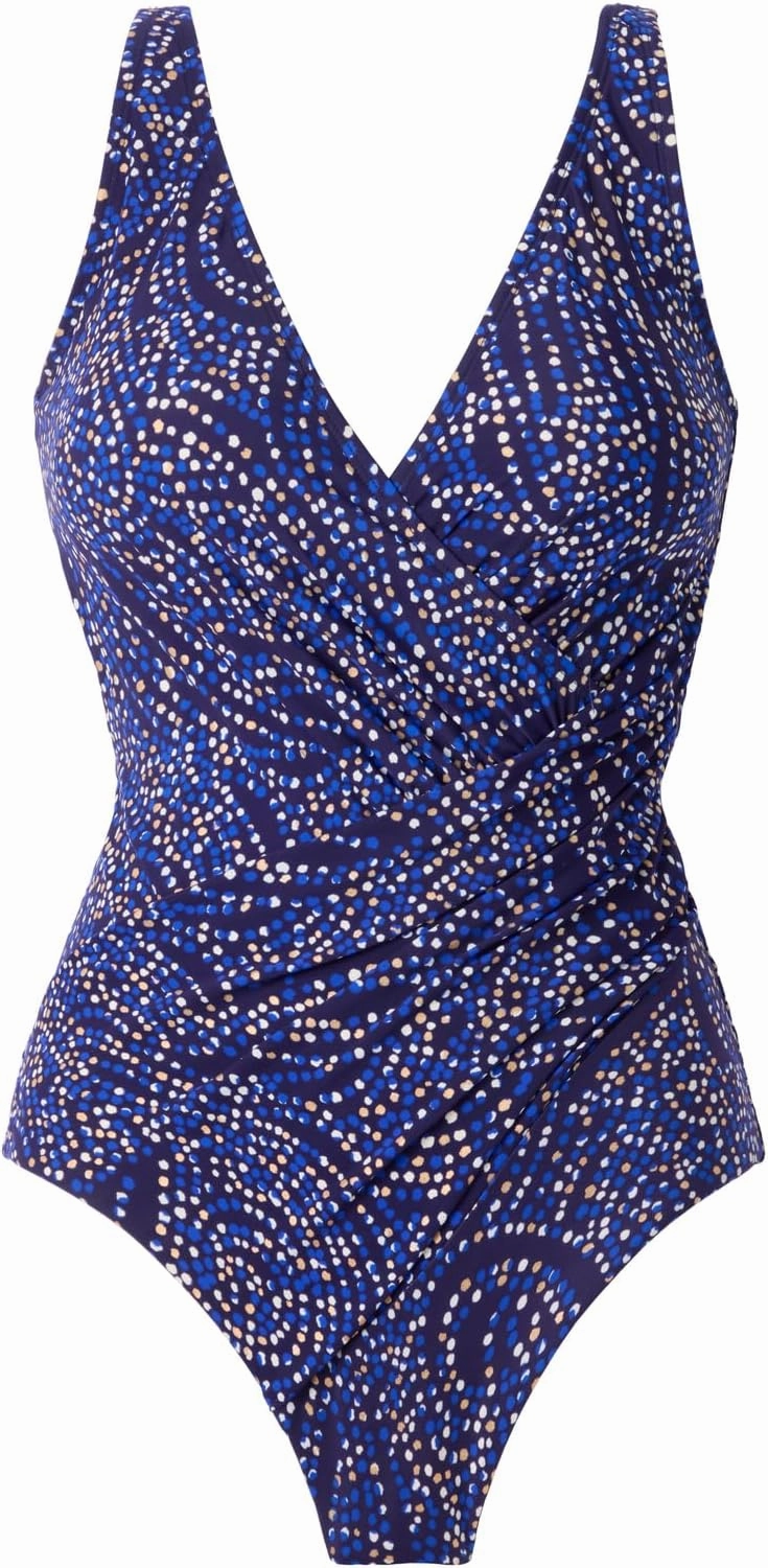 Miraclesuit Women's Swimwear Oceanus Tummy Control V-Neckline Soft Cup One Piece Swimsuit