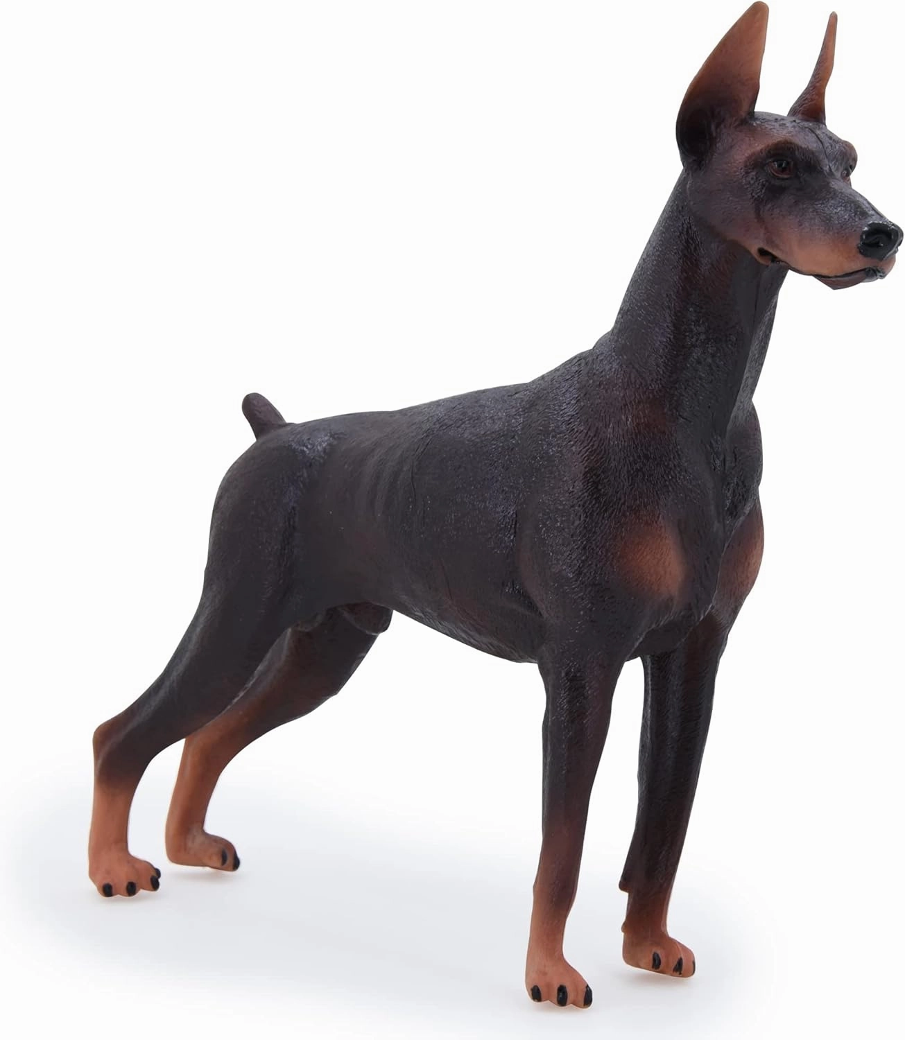 MODEBESO® Realistic Animal Figures,Doberman Figurines,6.52inch Large Size,Hand Painting Dog Figures,Educational Toy,Cake Toppers Christmas Birthday Gift for Kids Todllers