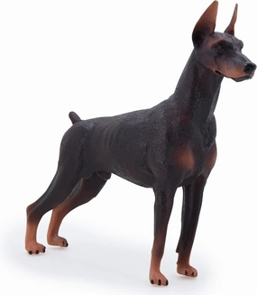 MODEBESO® Realistic Animal Figures,Doberman Figurines,6.52inch Large Size,Hand Painting Dog Figures,Educational Toy,Cake Toppers Christmas Birthday Gift for Kids Todllers