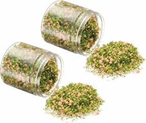 Model Flower Grass, 185ml Capacity, Fake Miniature Flower Grass Tree Plastic Sponge Light Orange - (Applications: DIY Dollhouse Fairy Garden Model Railway Landscape), 2-Pieces