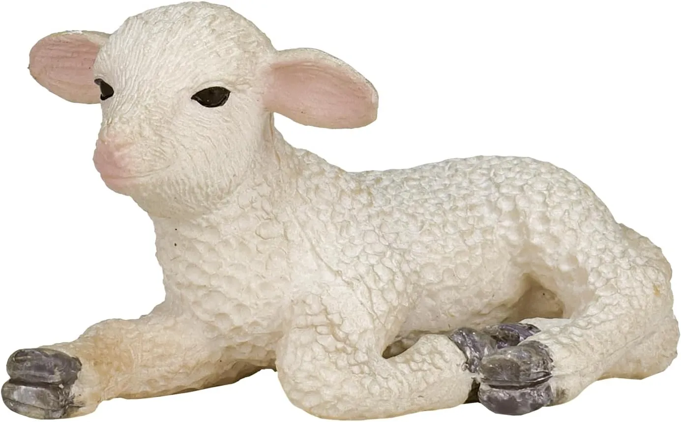 MOJO Lamb Lying Down Toy Figure, Mixed