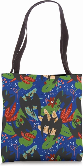 Mothman Tropical Pattern Folklore Cryptid Cryptozoology Myth Tote Bag