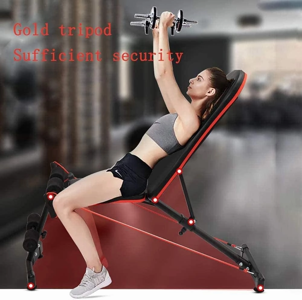 Multifunction Dumbbell Bench Adjustable Weight Bench Two in One Sit-ups Fitness Equipment Professional Abdominal Muscle Training Bench Home Exercise Essentials Device