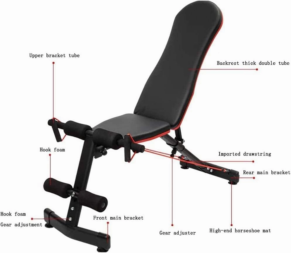 Multifunction Dumbbell Bench Adjustable Weight Bench Two in One Sit-ups Fitness Equipment Professional Abdominal Muscle Training Bench Home Exercise Essentials Device