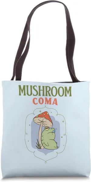 Mushroom Coma Funny Frog Tote Bag