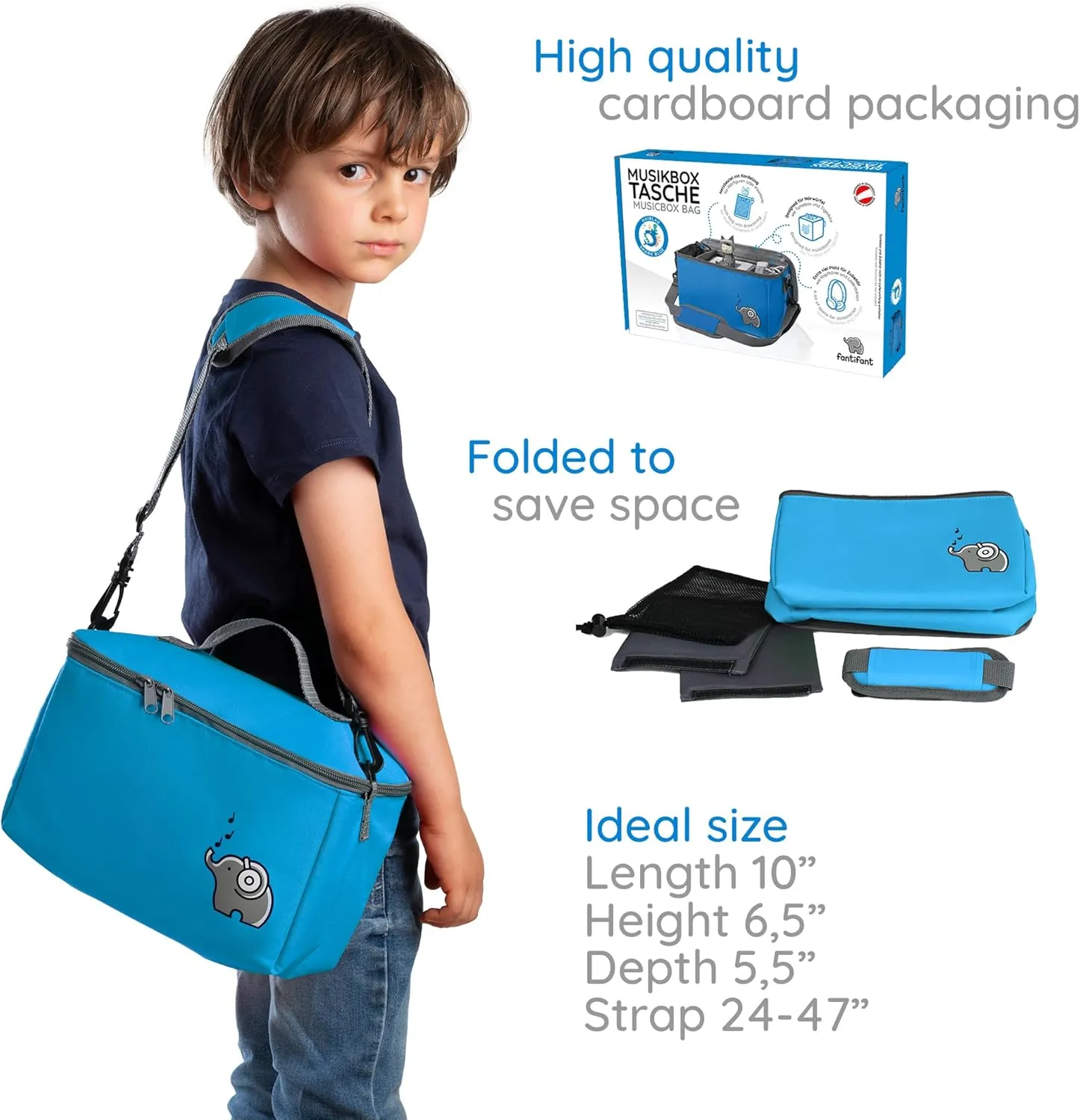 Musicbox bag for Toniebox [   net bag for Tonie storage ] FLEXIBLE TRANSPORT BAG FOR TONIEBOX Bag for figures and box including accessories I with recycled PET