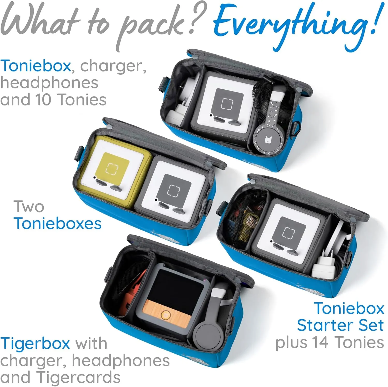 Musicbox bag for Toniebox [   net bag for Tonie storage ] FLEXIBLE TRANSPORT BAG FOR TONIEBOX Bag for figures and box including accessories I with recycled PET