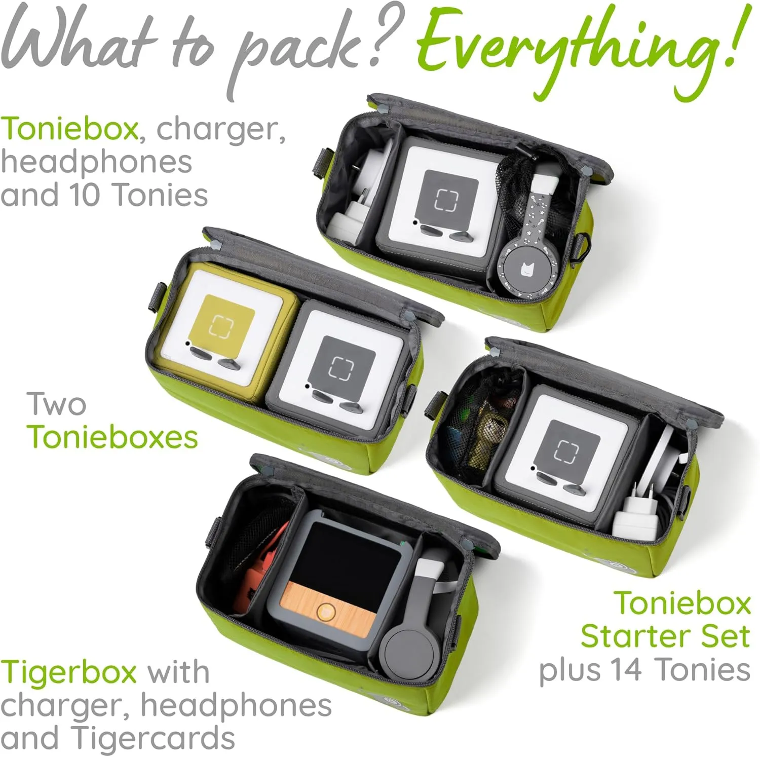 Musicbox bag for Toniebox [   net bag for Tonie storage ] FLEXIBLE TRANSPORT BAG FOR TONIEBOX Bag for figures and box including accessories I with recycled PET