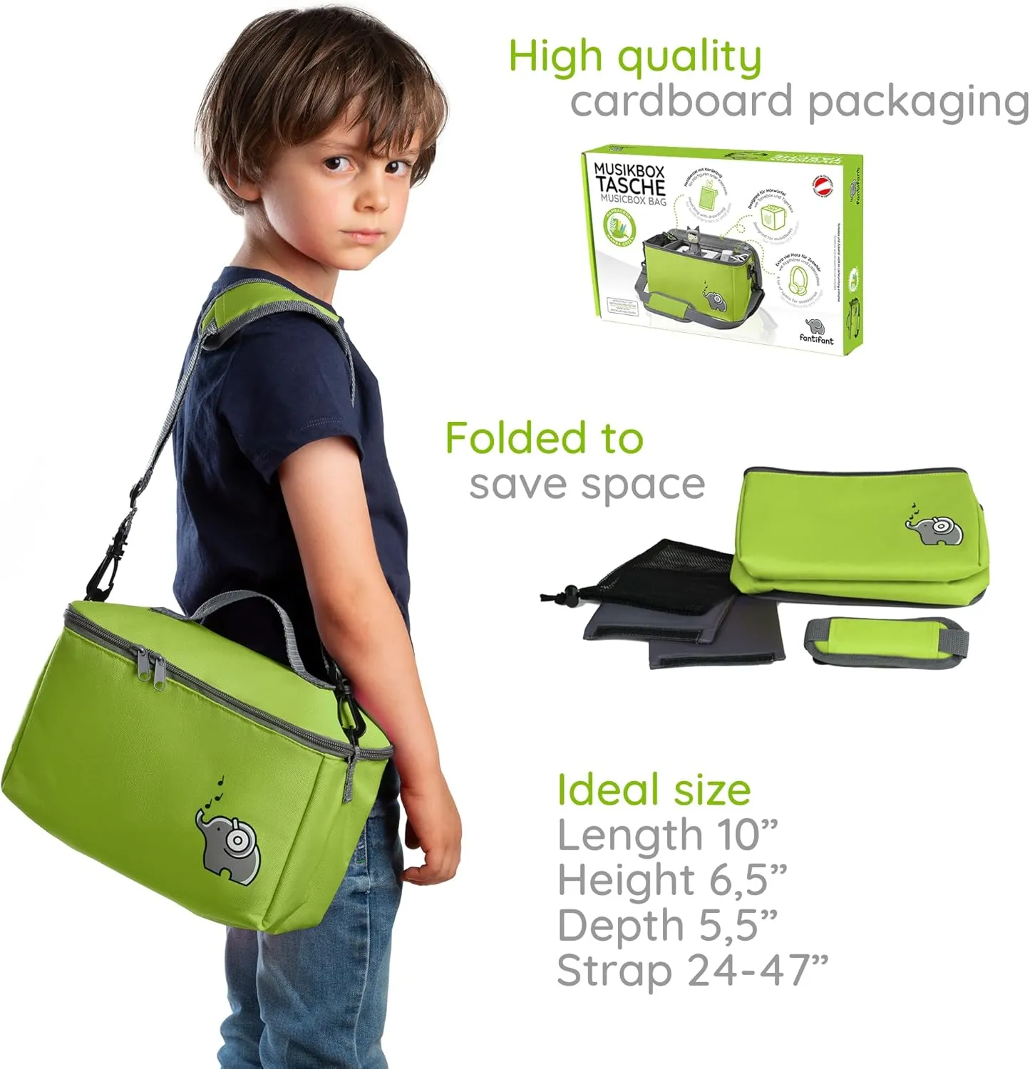 Musicbox bag for Toniebox [   net bag for Tonie storage ] FLEXIBLE TRANSPORT BAG FOR TONIEBOX Bag for figures and box including accessories I with recycled PET
