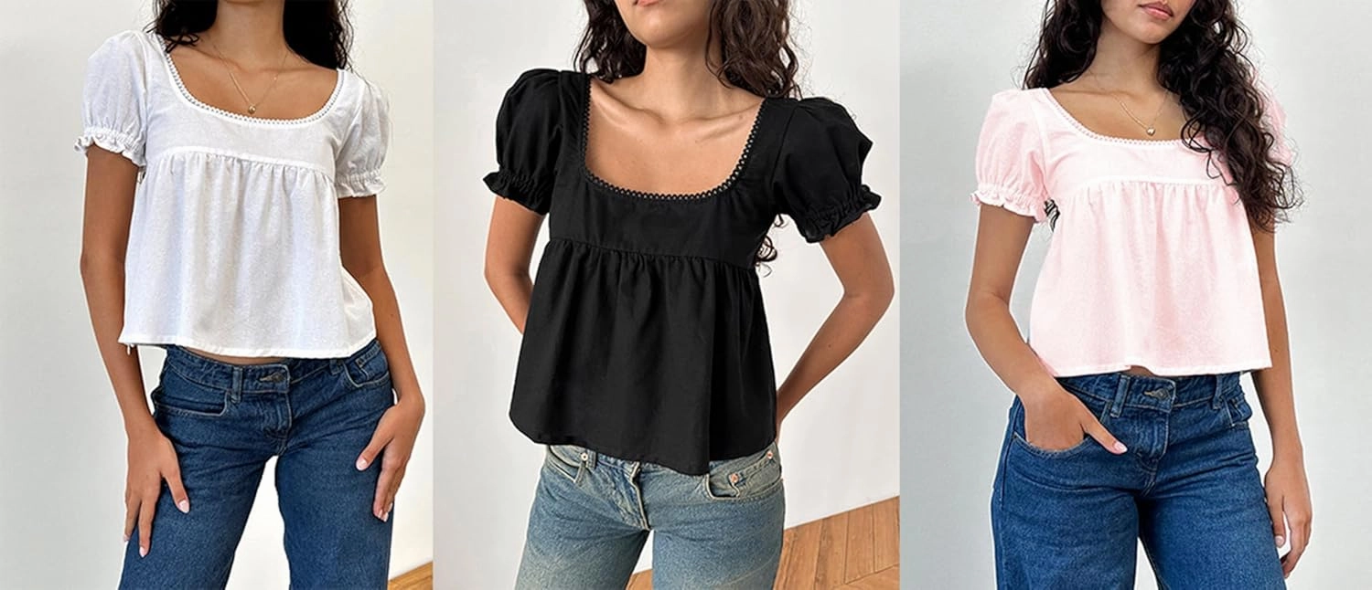 Mxiqqpltky Lace Trim Crop Tops for Women Y2k Fairy Grunge Tee Tops Cap Sleeve Low Cut Slim Fit Aesthetic Babydoll Tee Shirt