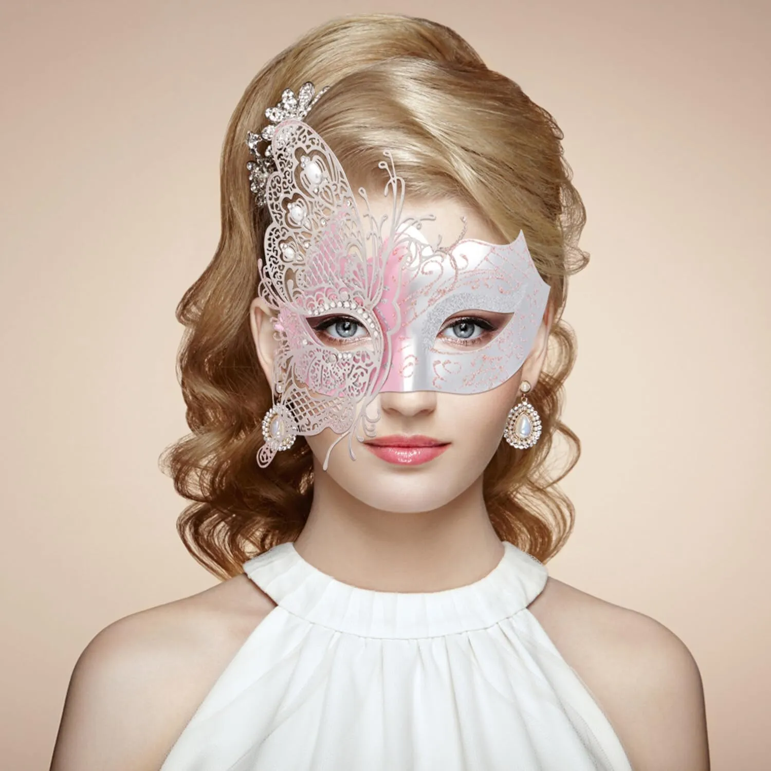 Mysterious Venetian Butterfly Lady Masquerade Halloween Party Mask Evening Prom Ball Mask Bar Costumes Accessory
