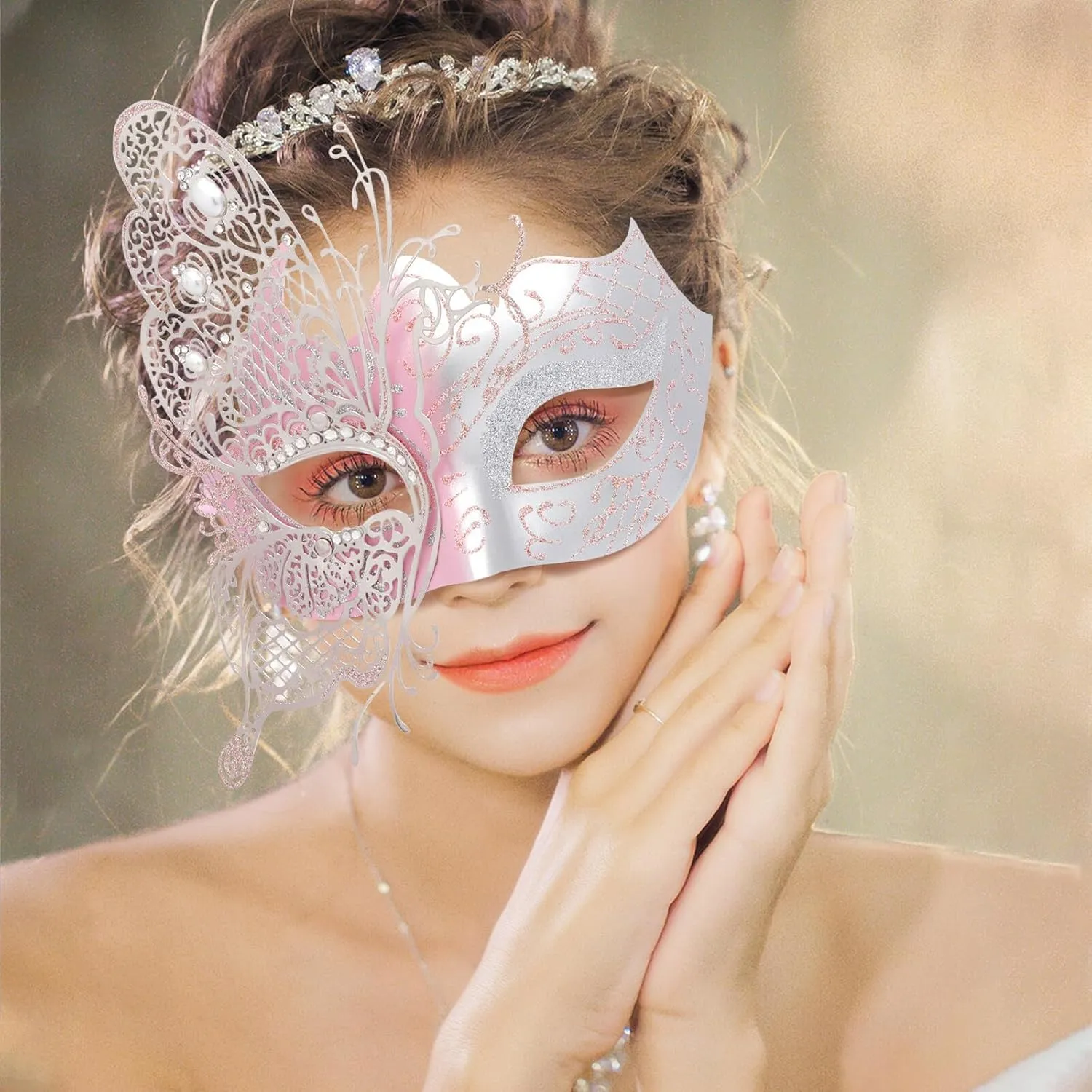 Mysterious Venetian Butterfly Lady Masquerade Halloween Party Mask Evening Prom Ball Mask Bar Costumes Accessory