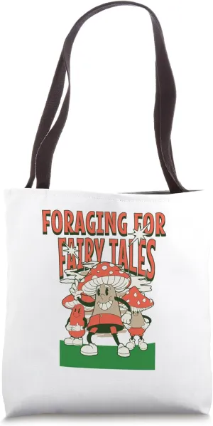 Mystical Mycology Enthusiast Design Mushrooms Foraging Tote Bag