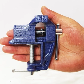 MYTEC Mini Table Clamp, 2.0" blue, Small Bench Vice, Upgraded cast steel manufacturing Jewelers Hobby Clamps Craft Repair Tool Portable Work Bench Vise